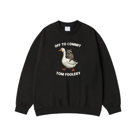 Off To Commit Tom Foolery Raccoon Riding A Goose Funny T-Shirt