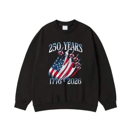 Patriotic 250 Years 1776-2026 Usa Anniversary Fighter Jets T-Shirt