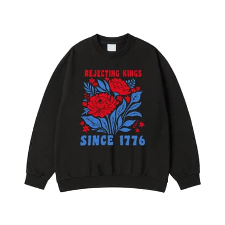 Rejecting Kings Since 1776 Patriotic Floral T-Shirt