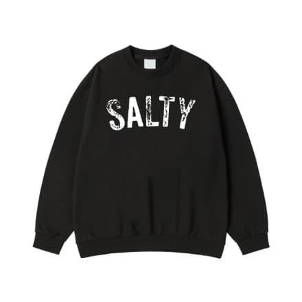 Salty Distressed Text T-Shirt