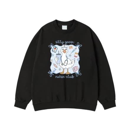 Silly Goose Nurse Club Cute Cartoon Goose T-Shirt