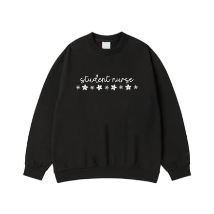 Student Nurse Cursive Font With Daisy Flowers