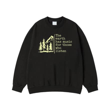 The Earth Has Music For Those Who Listen Mountain And Trees Graphic T-Shirt
