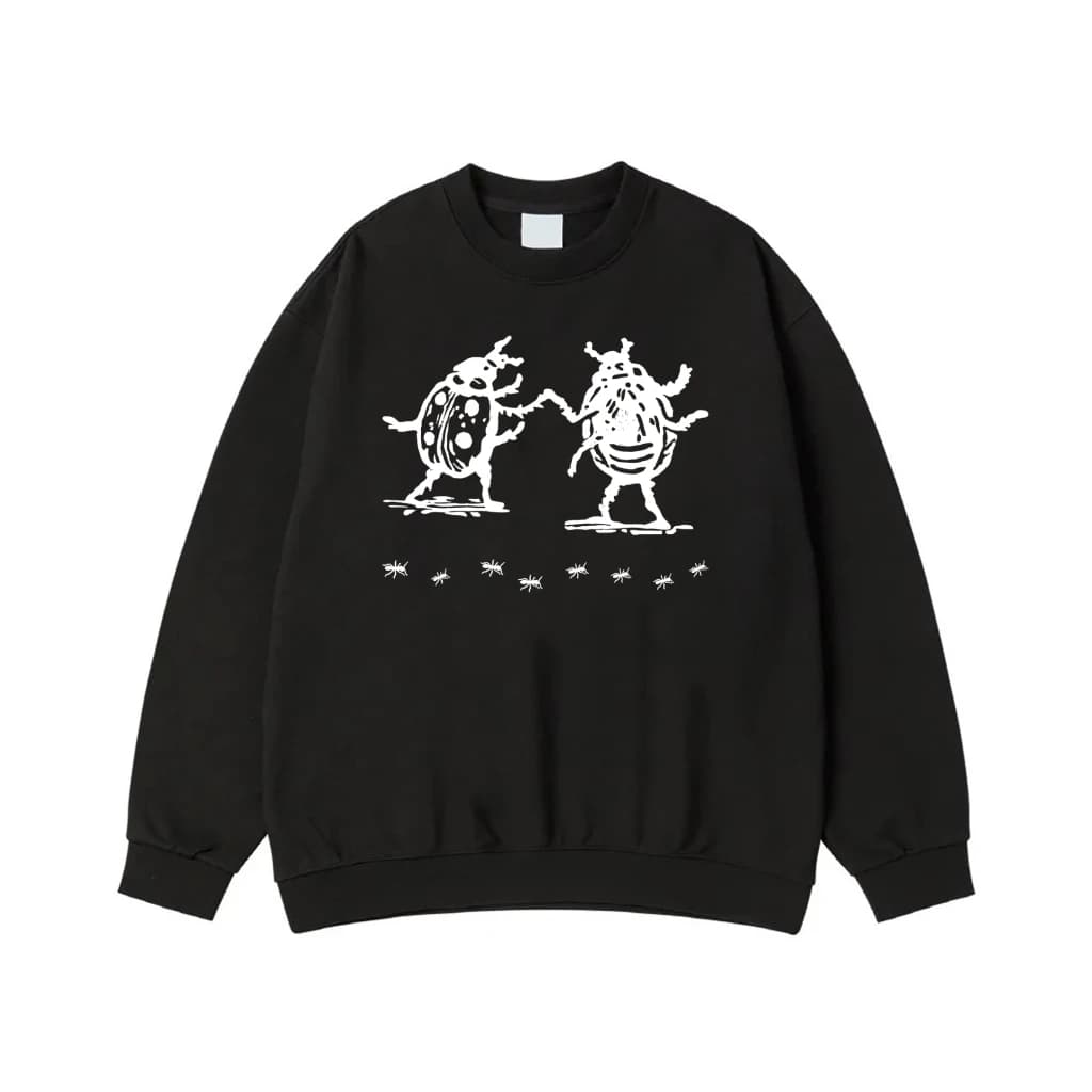 Whimsical Dancing Beetles and Ants Graphic Tee