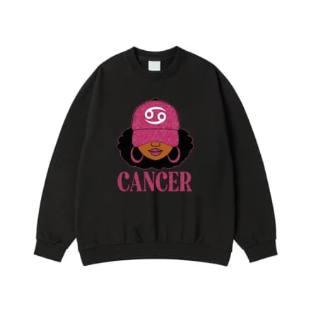 Zodiac Sign Black Woman Afro Glitter T-Shirt