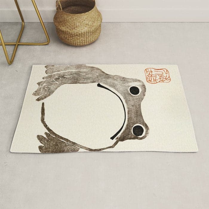 Unimpressed Frog Meika Gafu by Matsumoto Hoji 1814 - Frog Rug