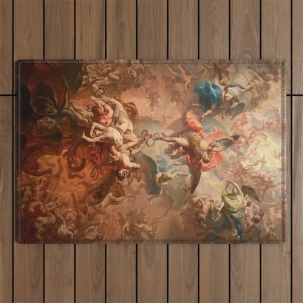 Fall Of The Rebel Angels Renaissance Painting Outdoor Rug