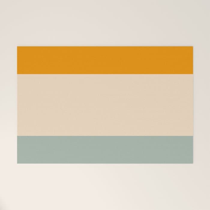 Heracles - Minimal Summer Retro Stripes Welcome Mat