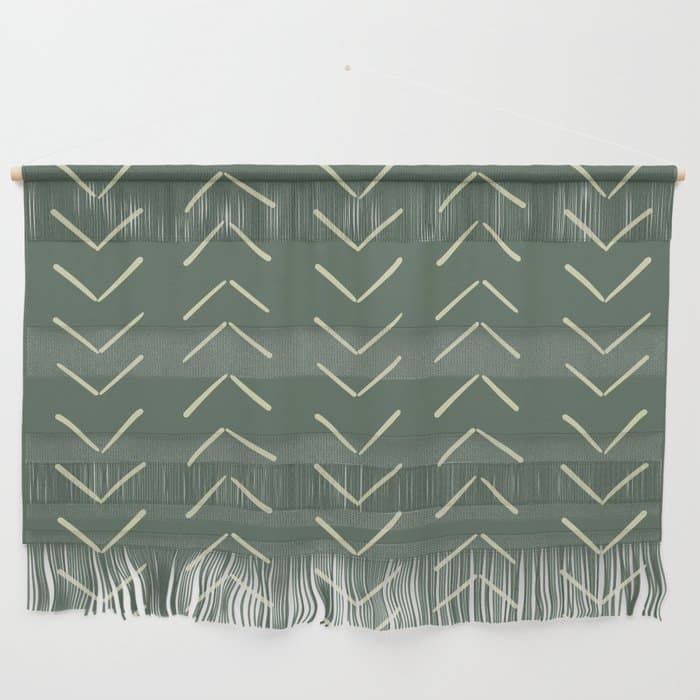 Boho Big Arrows in Leaf Green Wall Hanging