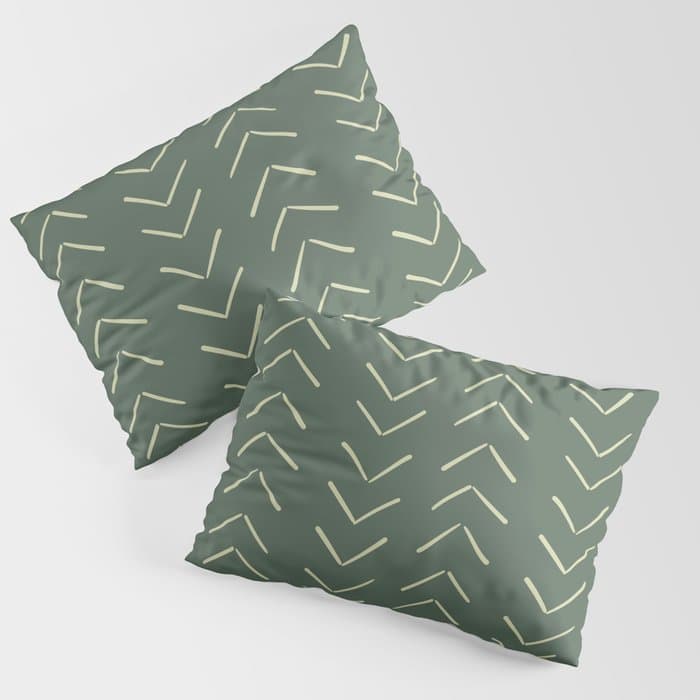 Boho Big Arrows in Leaf Green Pillow Sham