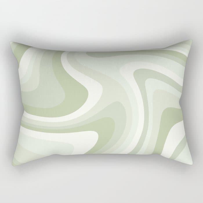 Abstract Wavy Stripes LXXVIII Rectangular Pillow