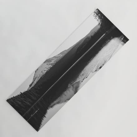 Wild Mountain Sunrise - Black And White Nature Photography Yoga Mat