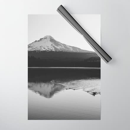 Wild Mountain Sunrise - Black And White Nature Photography Wrapping Paper