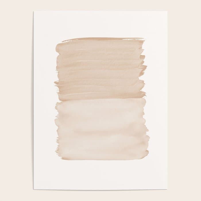 Warm Beige Abstract Minimalism #1 #minimal #ink #decor #art #HomeStorie Poster