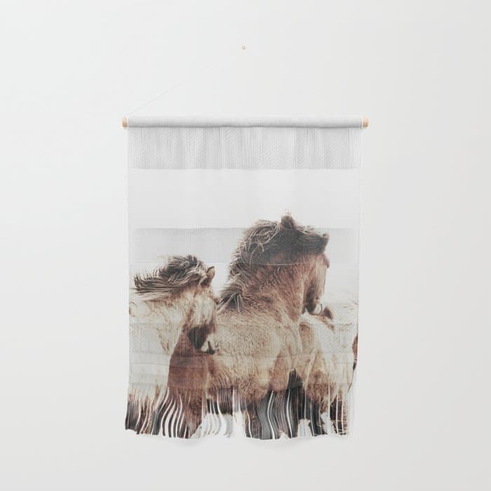 WILD AND FREE 2 - HORSES OF ICELAND Wall Hanging