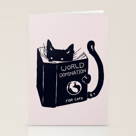 World Domination For Cats Stationery Card