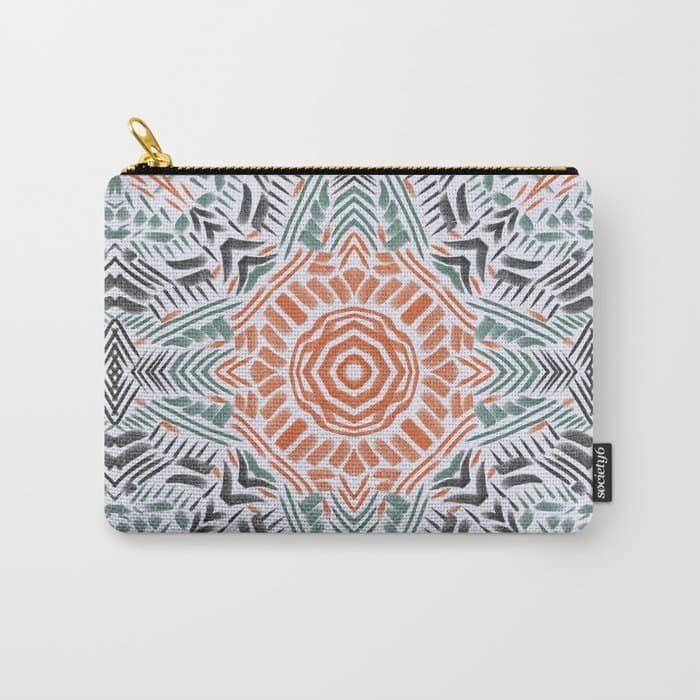 Modern brushstroke mosaic Carry All Pouch
