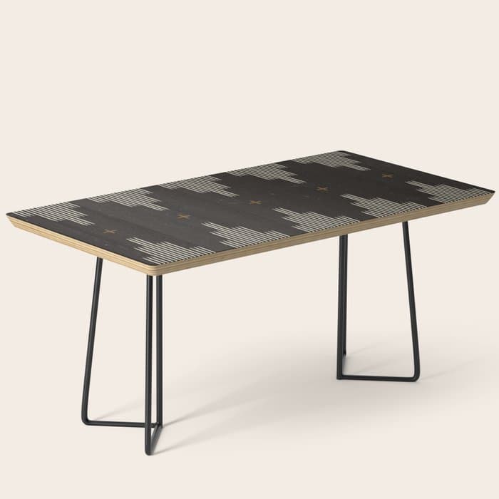 Southwestern Minimalist Black & White Coffee Table