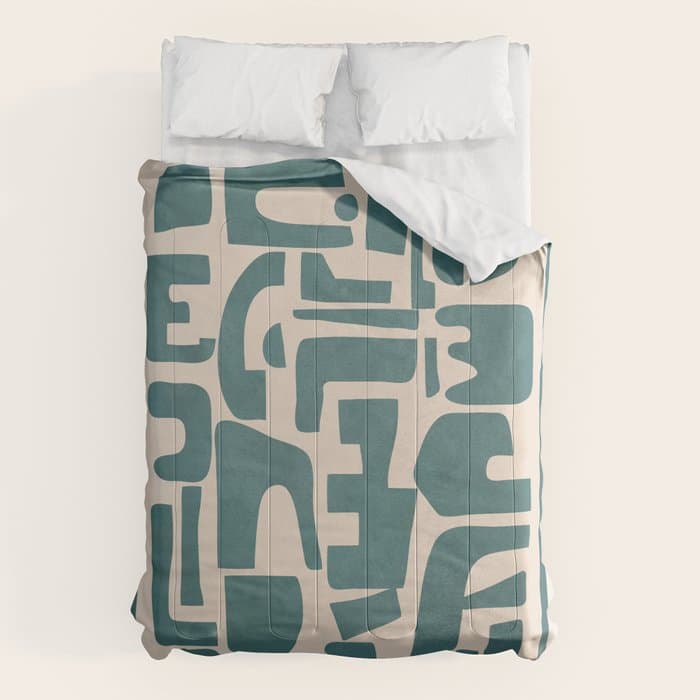 Organic Contemporary Modern Shapes 12 Comforter
