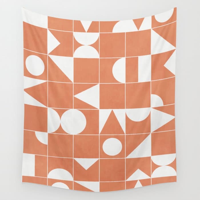 My Favorite Geometric Patterns No.14 - Coral Wall Tapestry