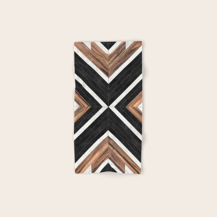 Urban Tribal Pattern No.1 - Concrete and Wood Bath Towel