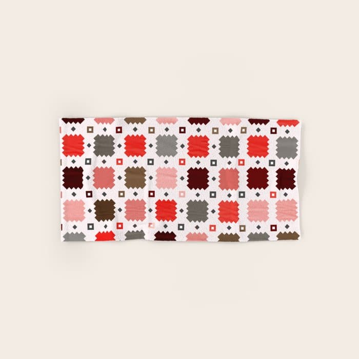 Christmas Quilt - pattern no3 Bath Towel