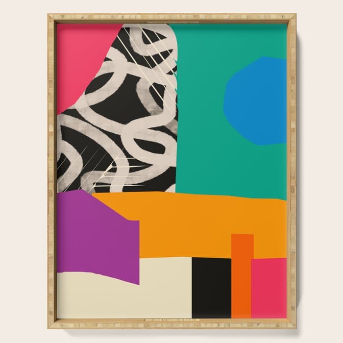 Mid Century Collage | PATTERN 07: The Retro Edition Serving Tray