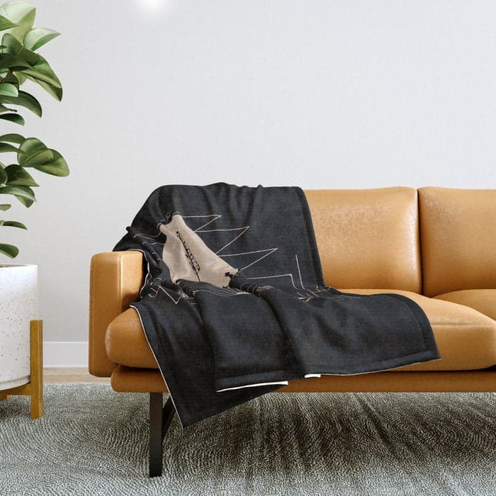 It Was All A Dream - Black & Tan Throw Blanket
