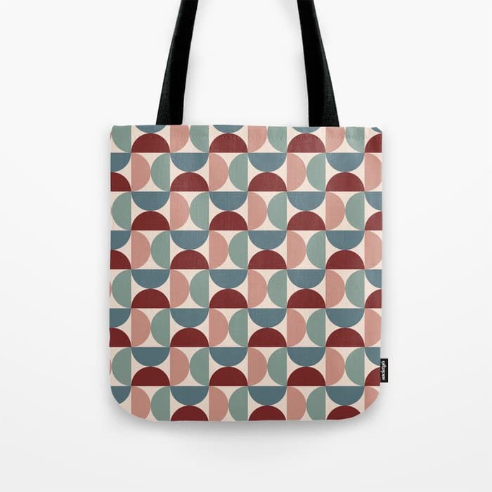 Bauhaus Mid Century Modern Geometric Pattern XV Tote Bag