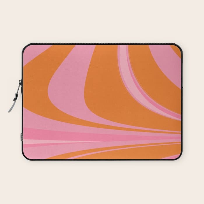 Groovy Color in Pink and Orange Laptop Sleeve