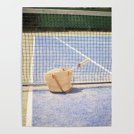 Playing Tennis In The Summer | Travel Photography Tennis Court Sports Field Art Print Poster