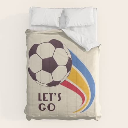 Let'S Go - Soccer Illustration Comforter