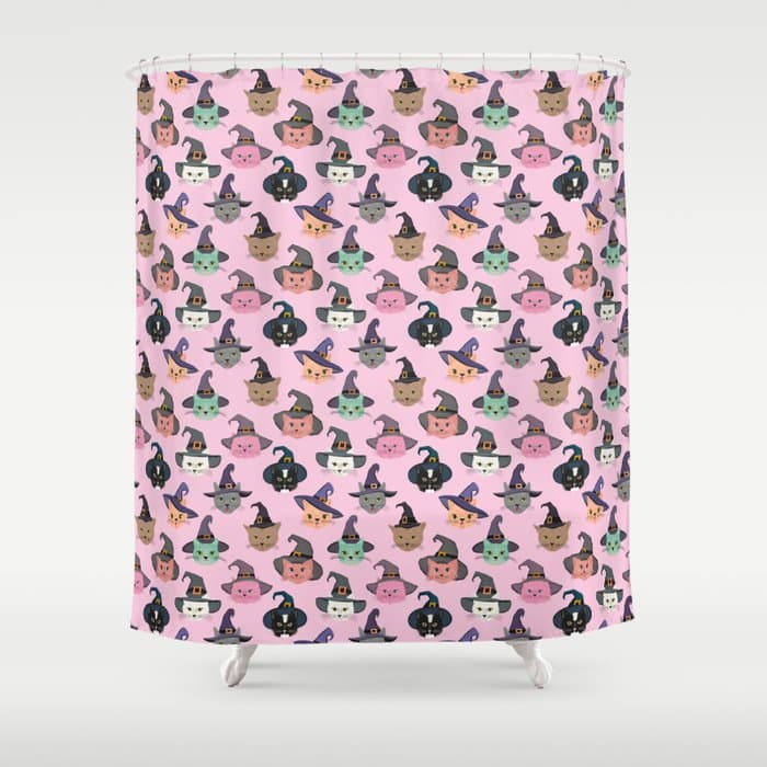 Witchy Kitties - Halloween Cats Shower Curtain