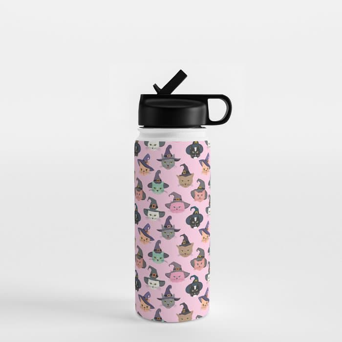 Witchy Kitties - Halloween Cats Water Bottle