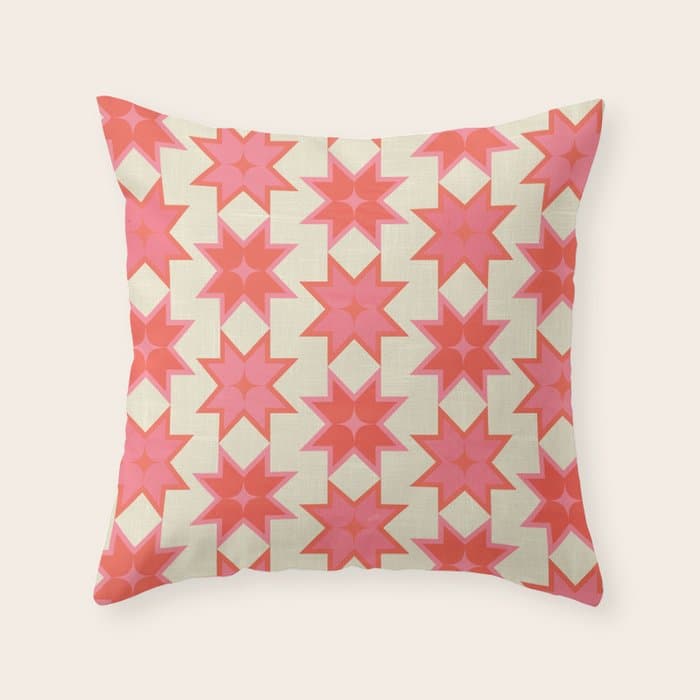 Celestial Winter Quilt Pattern Throw Pillow