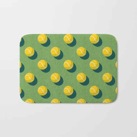 Balls Tennis - Grass Court - Pattern Bath Mat