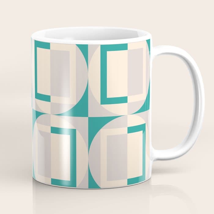 Mid Century Modern Geometric Fusion Coffee Mug