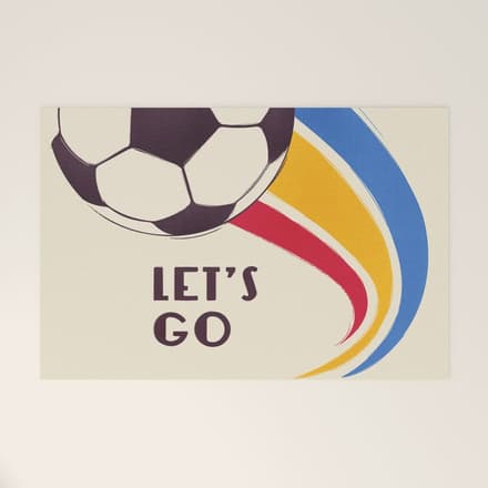 Let'S Go - Soccer Illustration Welcome Mat