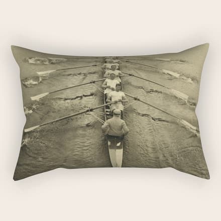 Rowing - Cambridge Crew, 1910 Rectangular Pillow