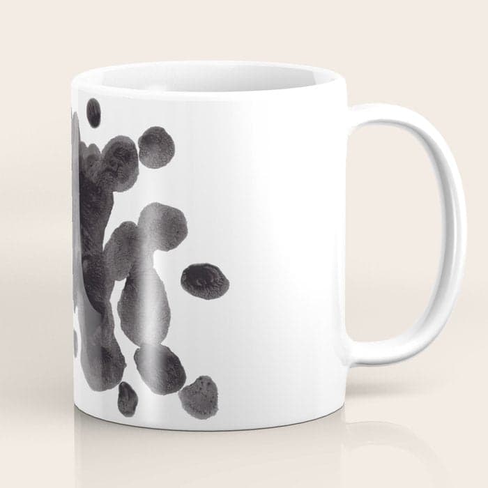 Black And White Inkblot Pattern Rorschach Test Coffee Mug