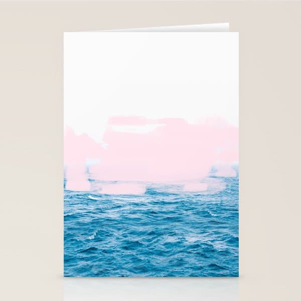 Ocean + Pink #HomeStorie #decor #buyart Stationery Card