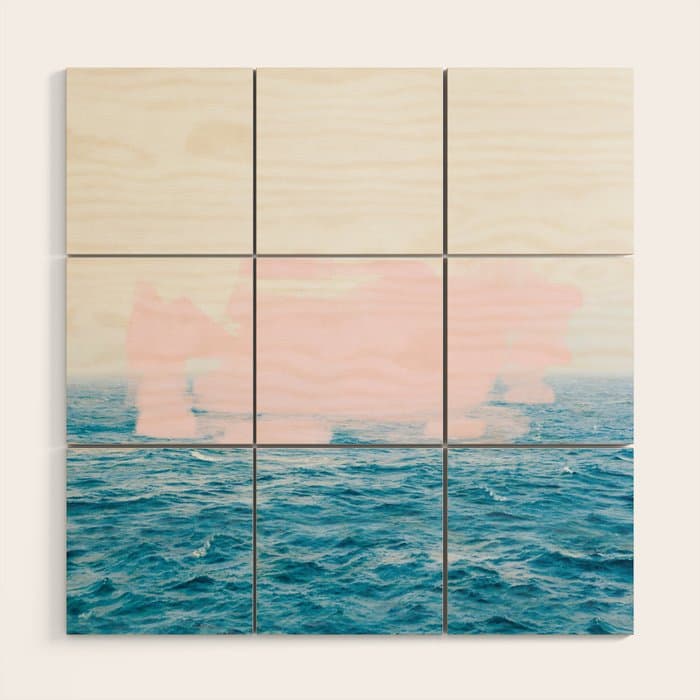 Ocean + Pink #HomeStorie #decor #buyart Wood Wall Art