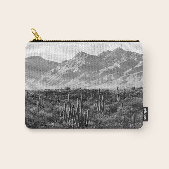 Wild West III - Tucson - Black & White version Carry All Pouch