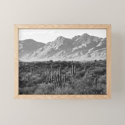 Wild West Iii - Tucson - Black & White Version Mini Art Print
