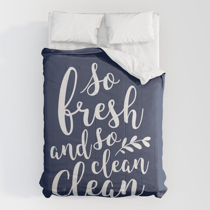 so fresh so clean clean (navy) Comforter