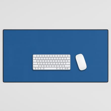 Lapis Lazuli Blue - Solid Color Collection Desk Mat