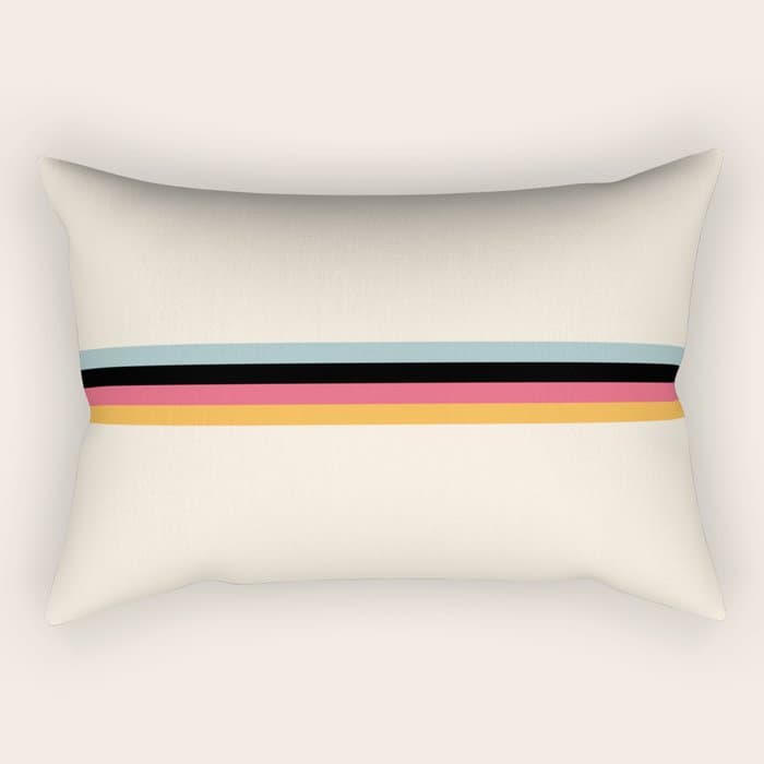 Ishtar - Classic Retro Summer Stripes Rectangular Pillow