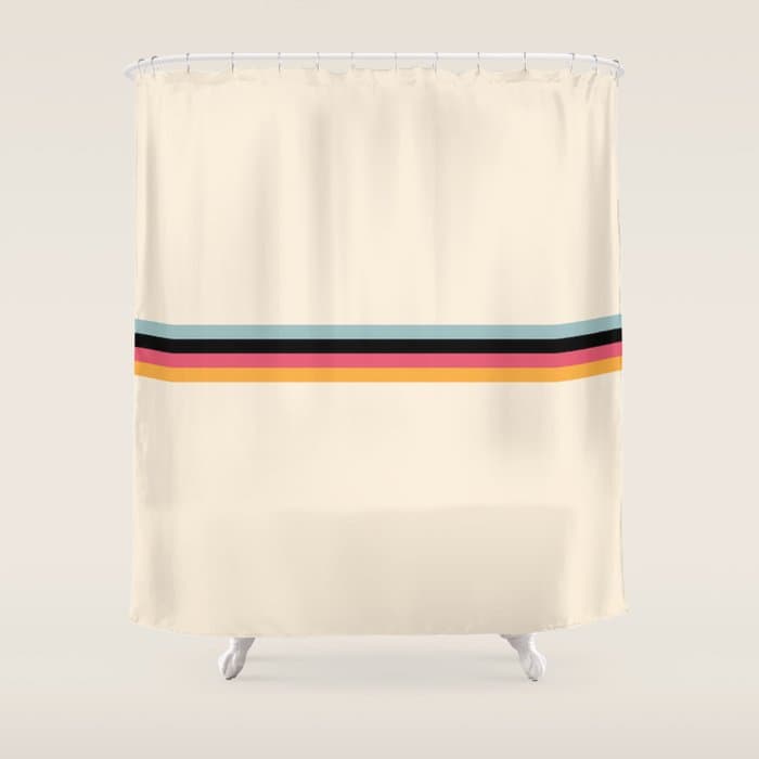 Ishtar - Classic Retro Summer Stripes Shower Curtain