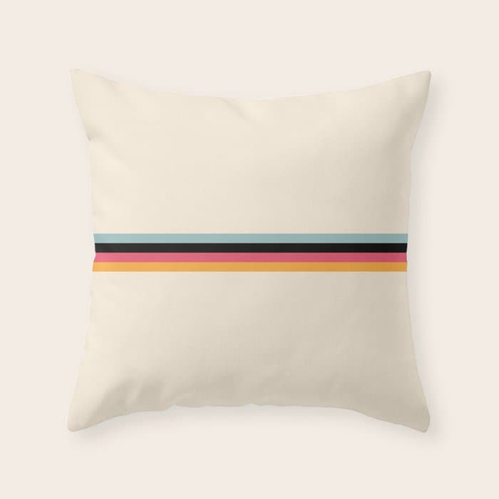 Ishtar - Classic Retro Summer Stripes Throw Pillow