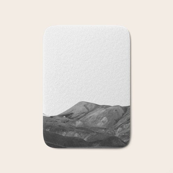 Mountain Range, Minimalist Art, Mountain Bath Mat
